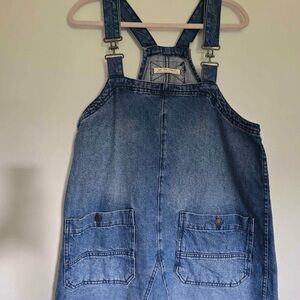 Free People Indigo Denim Overall Dress
